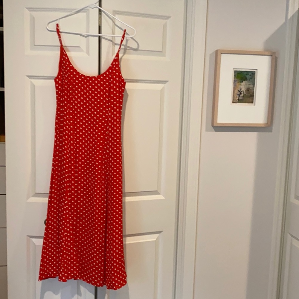 Privacy Please red with polka dots